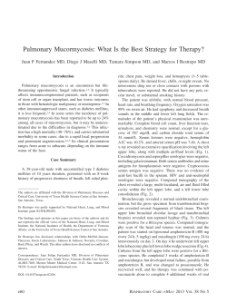 Pulmonary Mucormycosis: What Is the Best Strategy for Therapy?