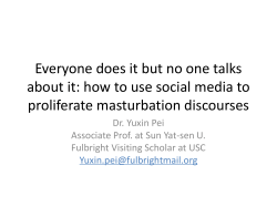 Let*s talk about masturbation: how to use social media to proliferate
