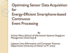 Optimizing Sensor Data Acquisition for Energy