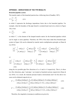 APPENDIX &ndash; DERIVATIONS OF THE TFR RESULTS Branched