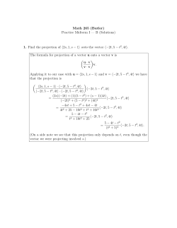 Math 265 (Butler) Practice Midterm I &mdash; B (Solutions) 1. Find the