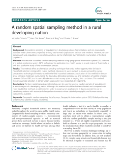 A random spatial sampling method in a rural developing nation