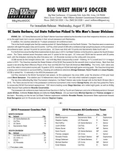 big west men`s soccer