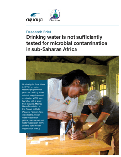 Drinking water is not sufficiently tested for microbial