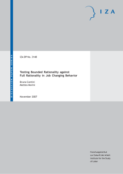 Testing Bounded Rationality against Full Rationality in Job
