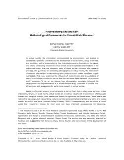 Methodological Frameworks for Virtual