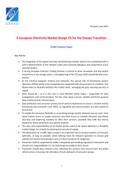 A European Electricity Market Design Fit for the Energy