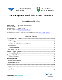 Budget Administration