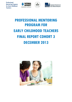 Professional Mentoring Program for Early Childhood Teachers