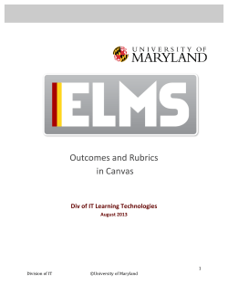 Outcomes and Rubrics_july2013