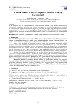 A Novel Method to Solve Assignment Problem in Fuzzy Environment