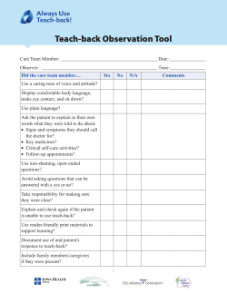 Observation Tool - Always Use Teach
