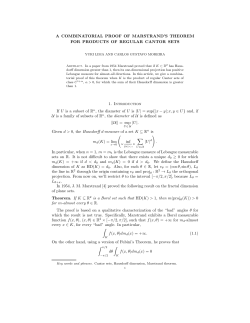 A COMBINATORIAL PROOF OF MARSTRAND`S THEOREM