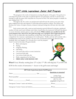 2017 Little Leprechaun Junior Golf Program