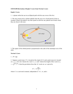 Derivation of Kepler*s Laws from Newton*s Laws
