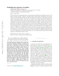 Predicting the outcome of roulette