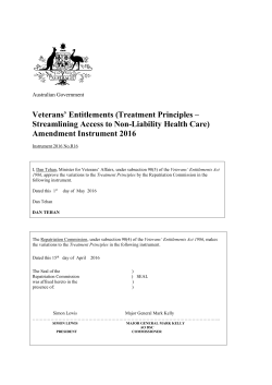 (Treatment Principles &ndash; Streamlining Access to Non