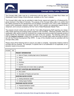 Concept Utility Letter Checklist