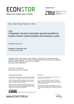 A Bayesian dynamic stochastic general equilibrium model of stock