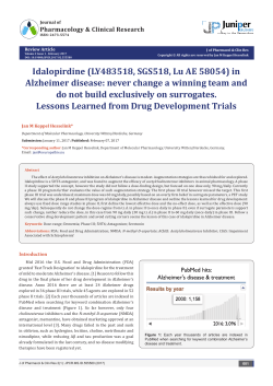 Idalopirdine - Juniper Publishers