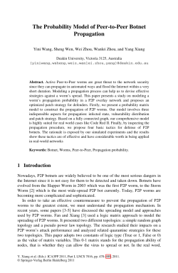 LNCS 7016 - The Probability Model of Peer-to-Peer