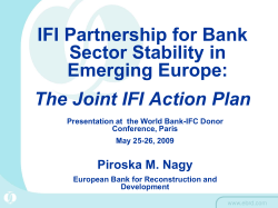 Joint IFI Action Plan