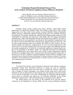 Estimating Marginal Residential Energy Prices in the