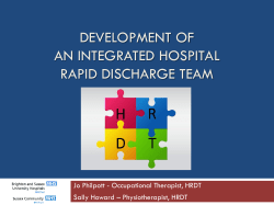 Development of a Hospital Rapid Discharge Team