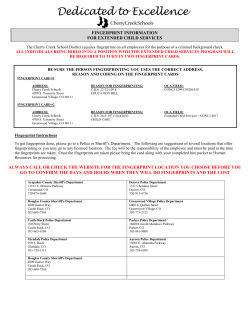 always call or check the website for the fingerprint location you