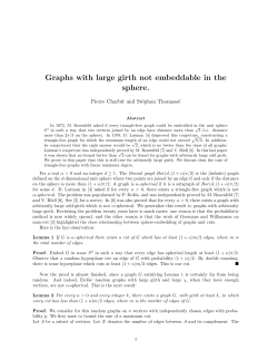 Graphs with large girth not embeddable in the sphere.