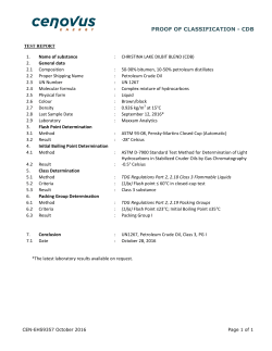 Proof of Classification - Christina Lake Dilbit Blend