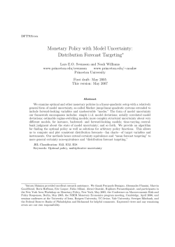 Monetary Policy with Model Uncertainty: Distribution Forecast