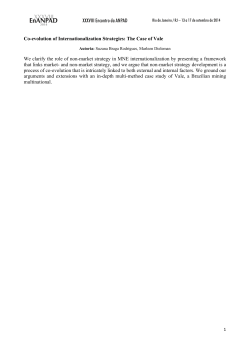 Co-evolution of Internationalization Strategies: The Case of