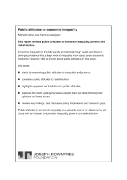 Public attitudes to economic inequality
