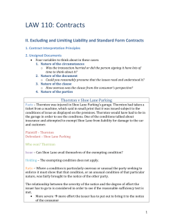 III. Protection of Weaker Parties