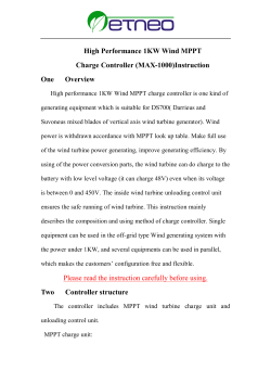 High Performance 1KW Wind MPPT Charge Controller (MAX