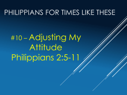 Philippians For Times Like These