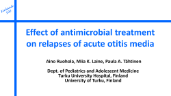 Effect of antimicrobial treatment on relapses of acute otitis media