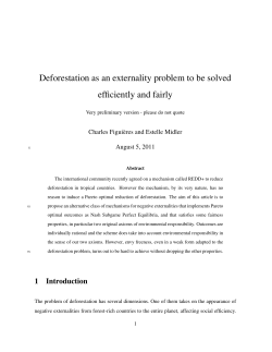 Deforestation as an externality problem to be solved
