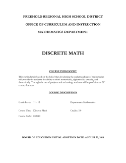 discrete math - Freehold Regional High School District