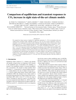 Comparison of equilibrium and transient responses to CO2 increase