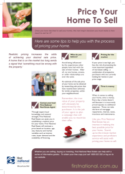 Price Your Home To Sell