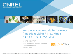 accurate module performance predictions using a new model based