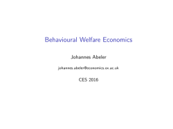 Behavioural Welfare Economics