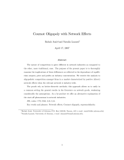 Cournot Oligopoly with Network Effects