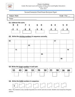 Math 1 - Oscar Academy