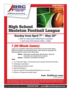 High School Skeleton Football League
