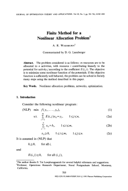Finite method for a nonlinear allocation problem