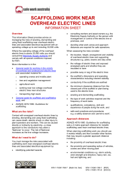 11. Scaffolding work near overhead electric lines information sheet