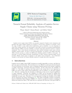 Towards Formal Reliability Analysis of Logistics Service